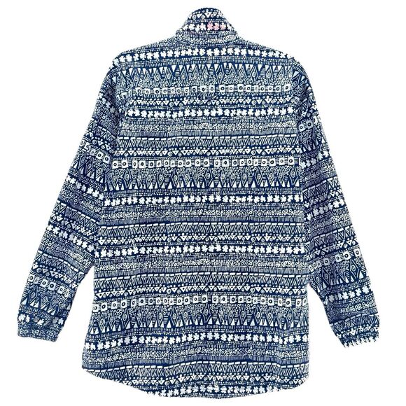 Vintage Nike Jacket Mens M 8-10 Blue Geo 1/4 Zip Windbreaker Anorak 90s Y2K - Picture 10 of 14